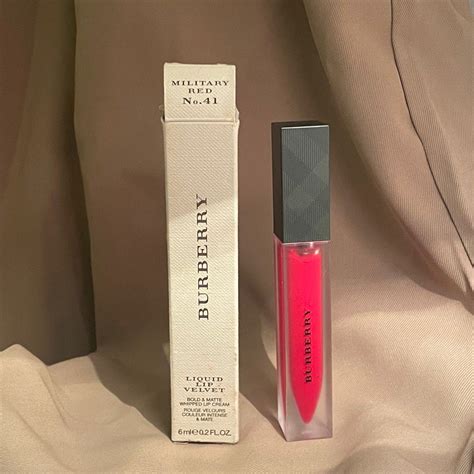 burberry liquid lip velvet military red|Burberry lip velvet lipstick.